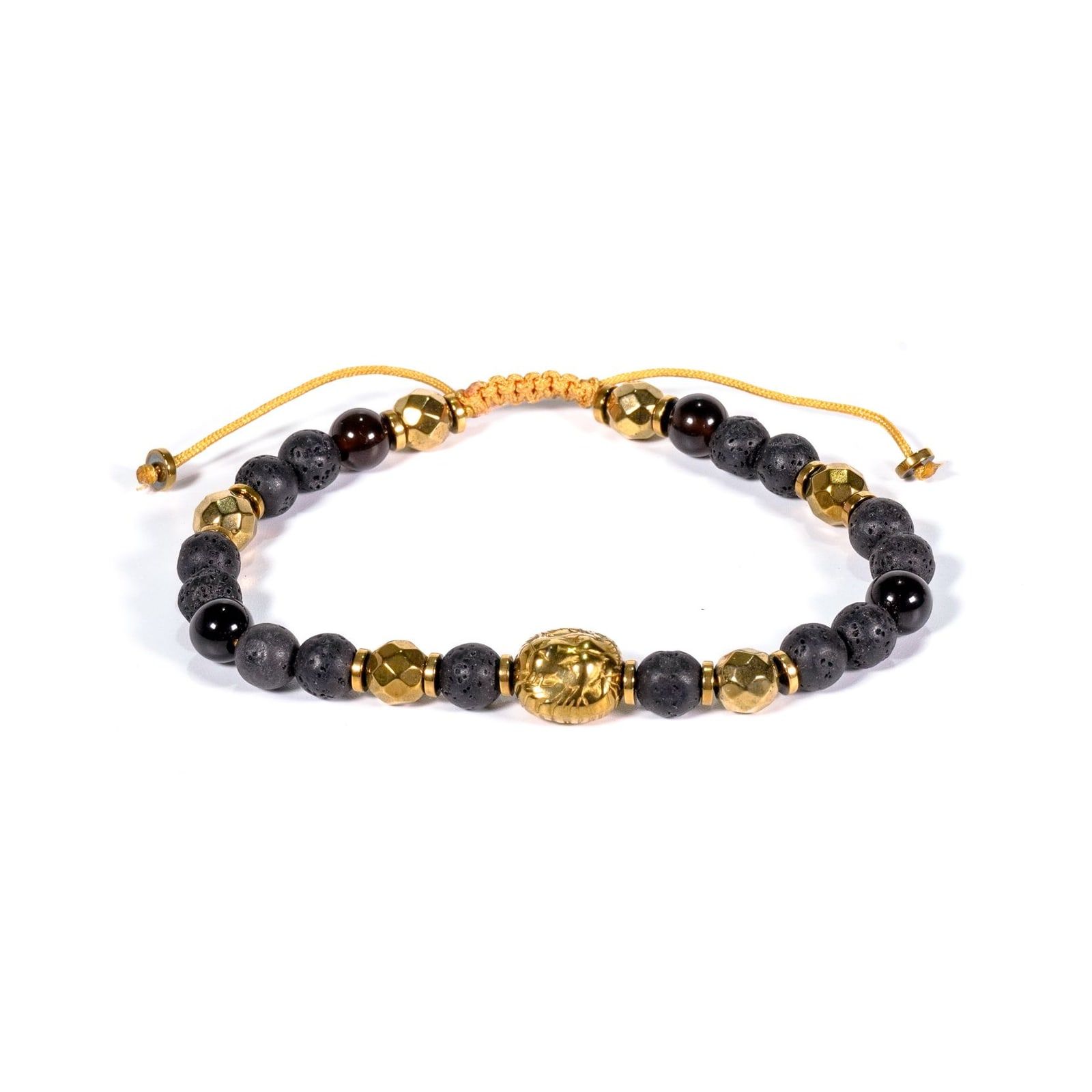 Pulsera Hematita dorada